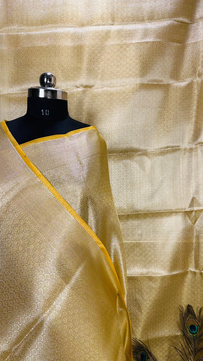 Champak Banarasi Tissue Silk Saree – Wrapped in Light