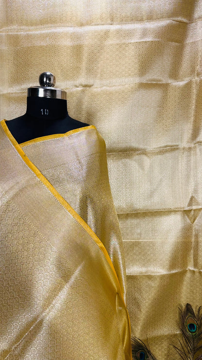 Champak Banarasi Tissue Silk Saree – Wrapped in Light