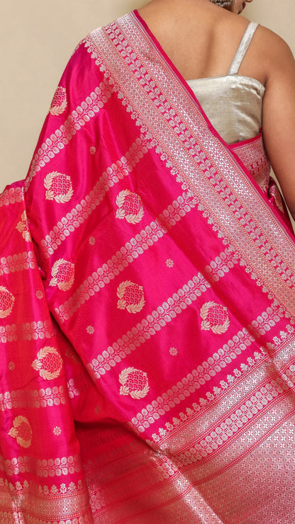 Purple Plum Katan Mashru Silk