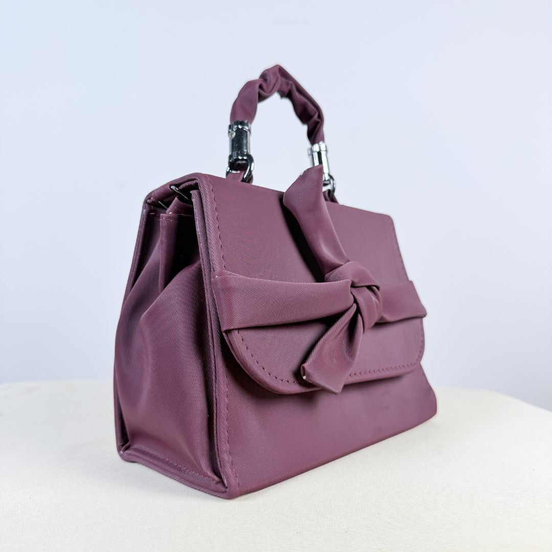 Wine Bow Sling Bag for Women