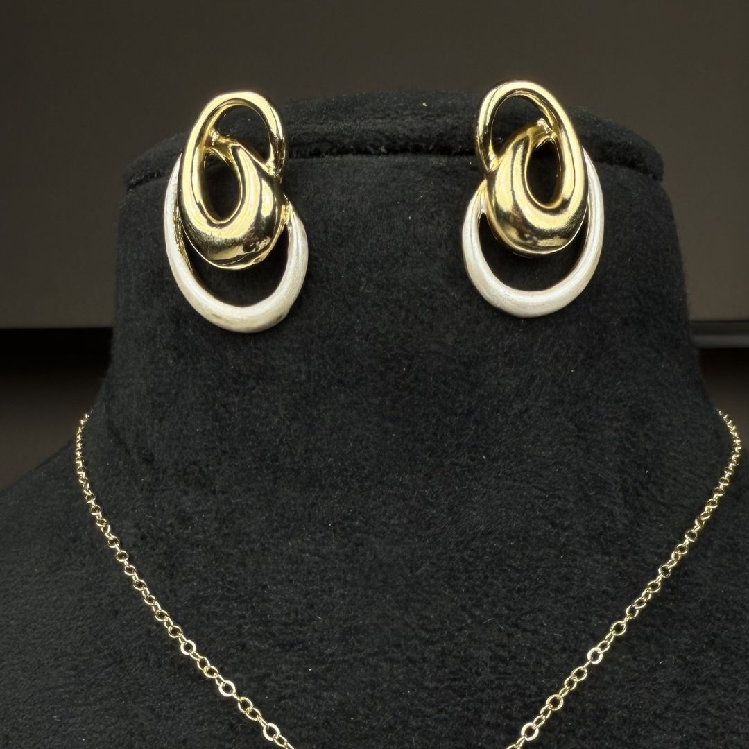 Gold Pendant & Earring Set for Women
