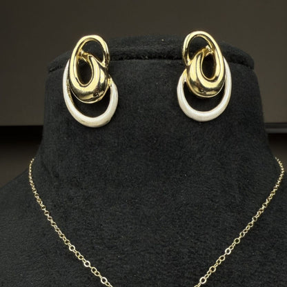 Gold Pendant & Earring Set for Women