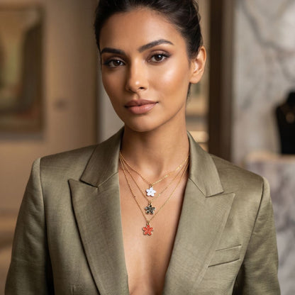 Anti-Tarnish Clover Pendant Necklace for Women
