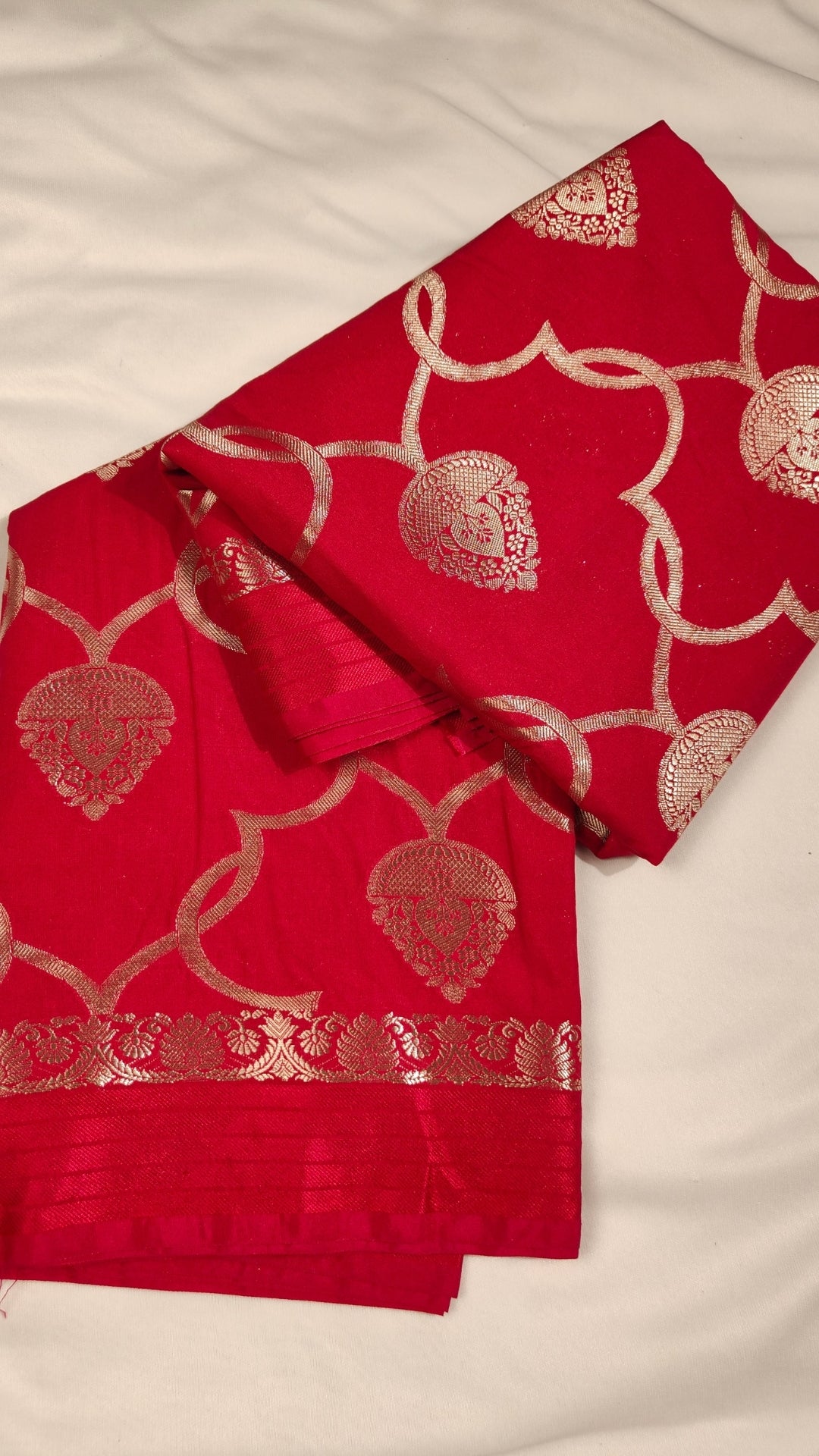Scarlet Bloom Kanjivaram Inspired Woven Saree