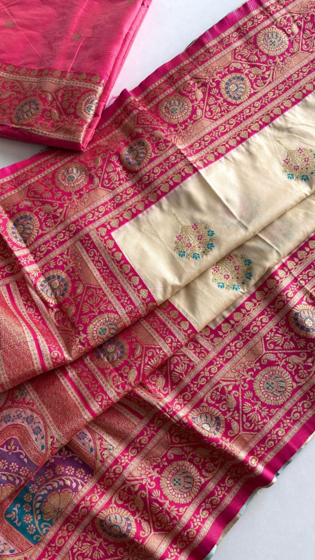 Premium Banarasi Silk Saree with Rich Zari Weaving