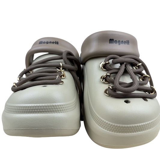 Magnett Women's Chunky Platform Clogs with Decorative Laces