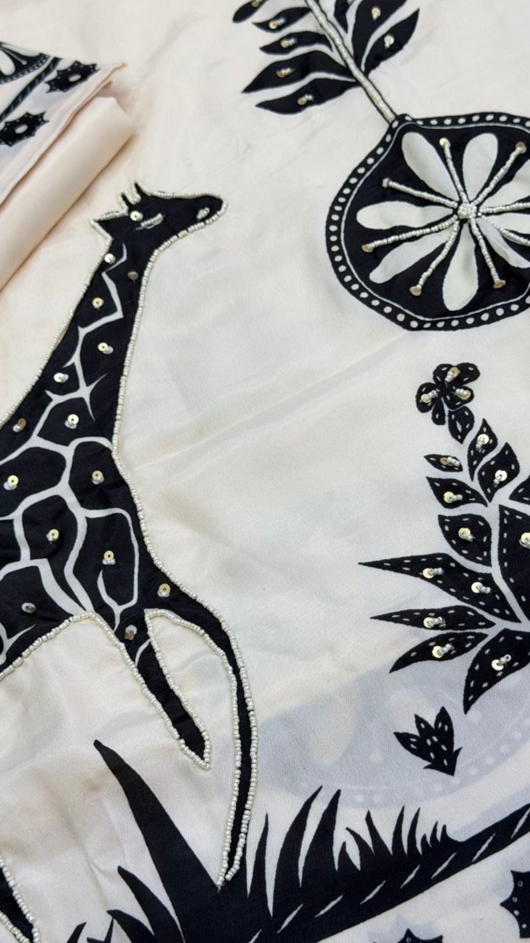 Women Premium Mulberry Silk Kurta Plazo Set with Bagru Print & Mirror Work