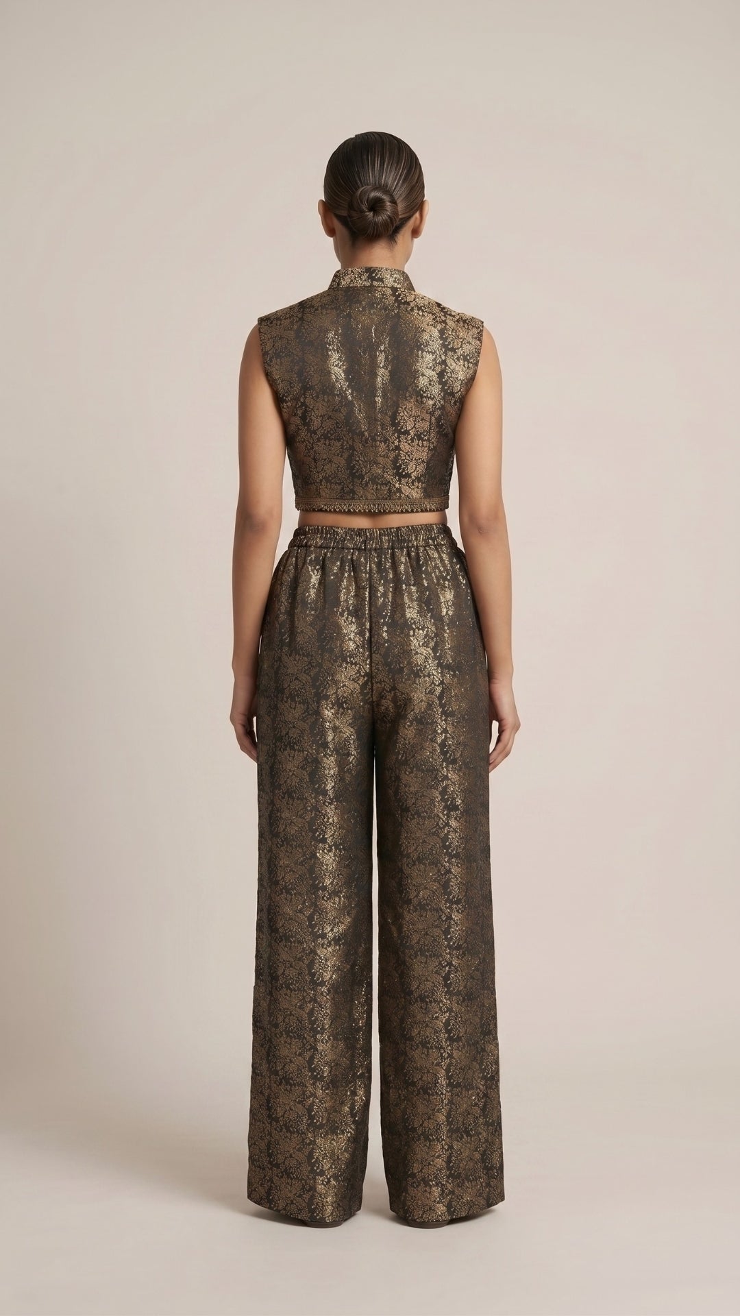 Black & Gold Floral Co-Ord Set