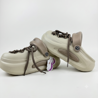 Women Magnett Chunky Lace-Up Clogs