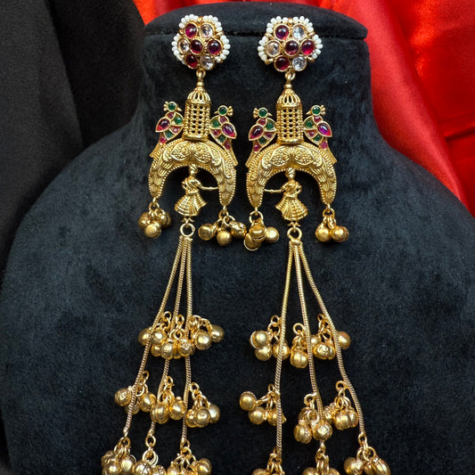 Kashmiri royal Jhumka Earrings Multicolor