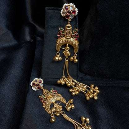 Kashmiri royal Jhumka Earrings Multicolor