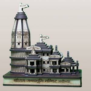 Wooden Shree Ram Mandir Ayodhya Model, 3D Wooden Janmabhoomi Temple