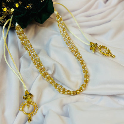 Royal Green Velvet Potli with Pearl Handle