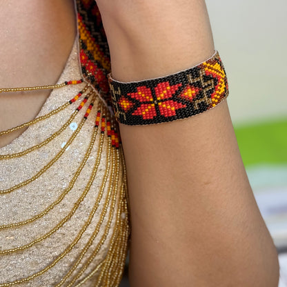 Handcrafted Jaco Tribal Beaded Jewelry Set – 3-Piece Set (Necklace, Earrings & Bracele)