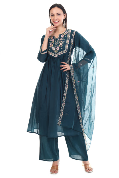 Women Premium Embroidered Kurta Set with Dupatta