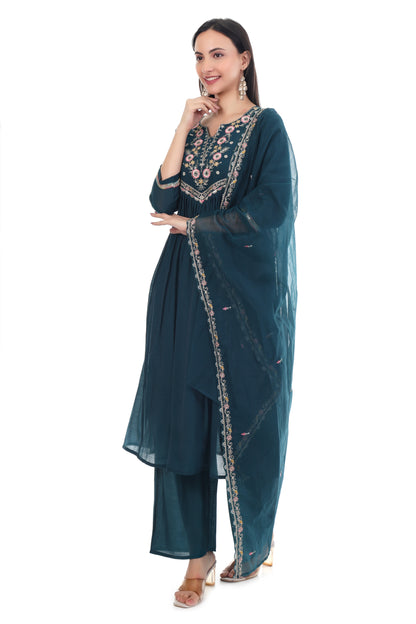 Women Premium Embroidered Kurta Set with Dupatta