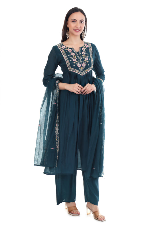 Women Premium Embroidered Kurta Set with Dupatta