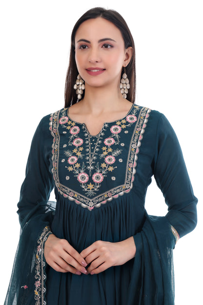 Women Premium Embroidered Kurta Set with Dupatta