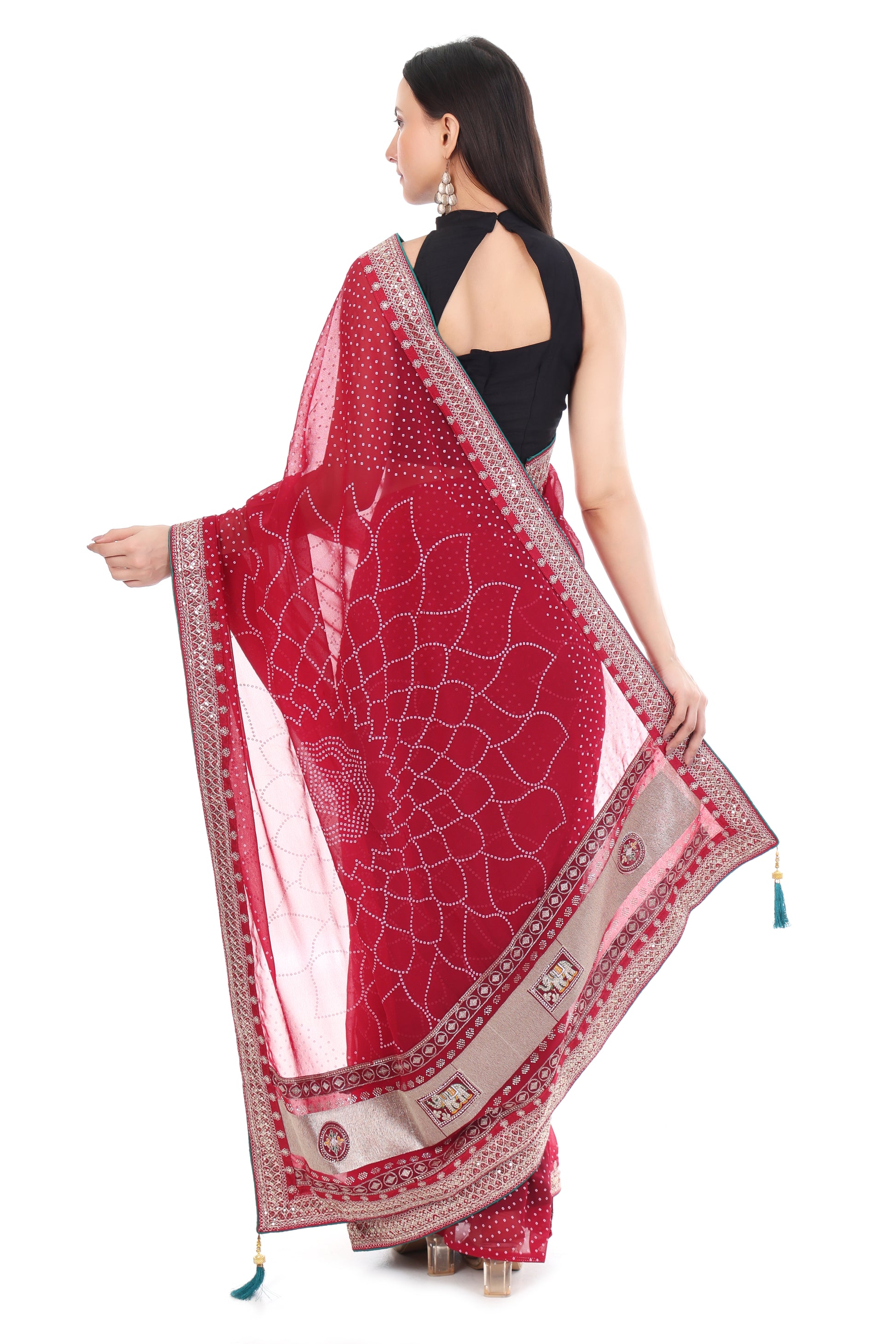Banarashe Pure Fancy Satin Silk Saree Banarashe Collection