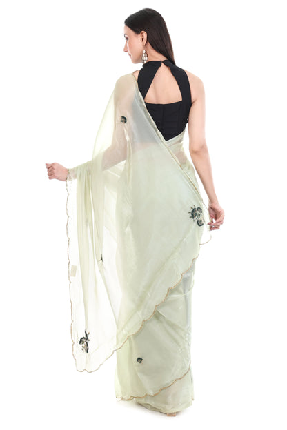 Banarashe Premium Zimmy Choo Soft Silk Designer Saree Pista Green - Baranashe - Banarashe Premium Zimmy Choo Soft Silk Designer Saree Pista Green