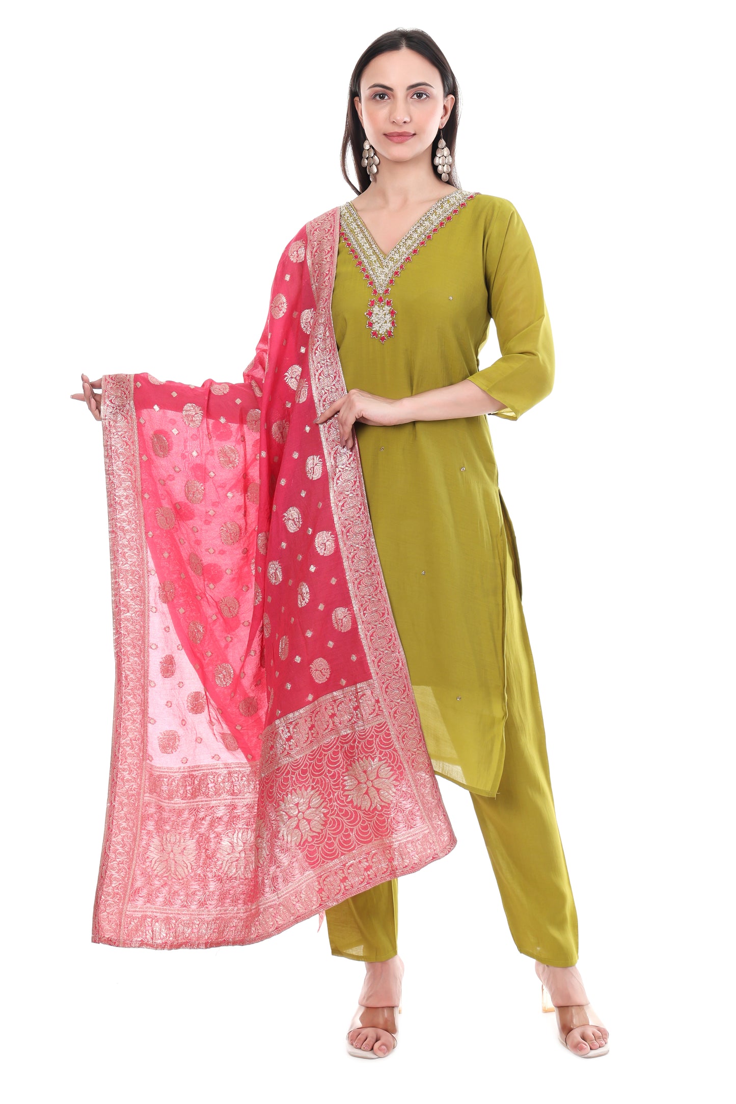 Premium Ethnic Embroidered Kurta Suit Set