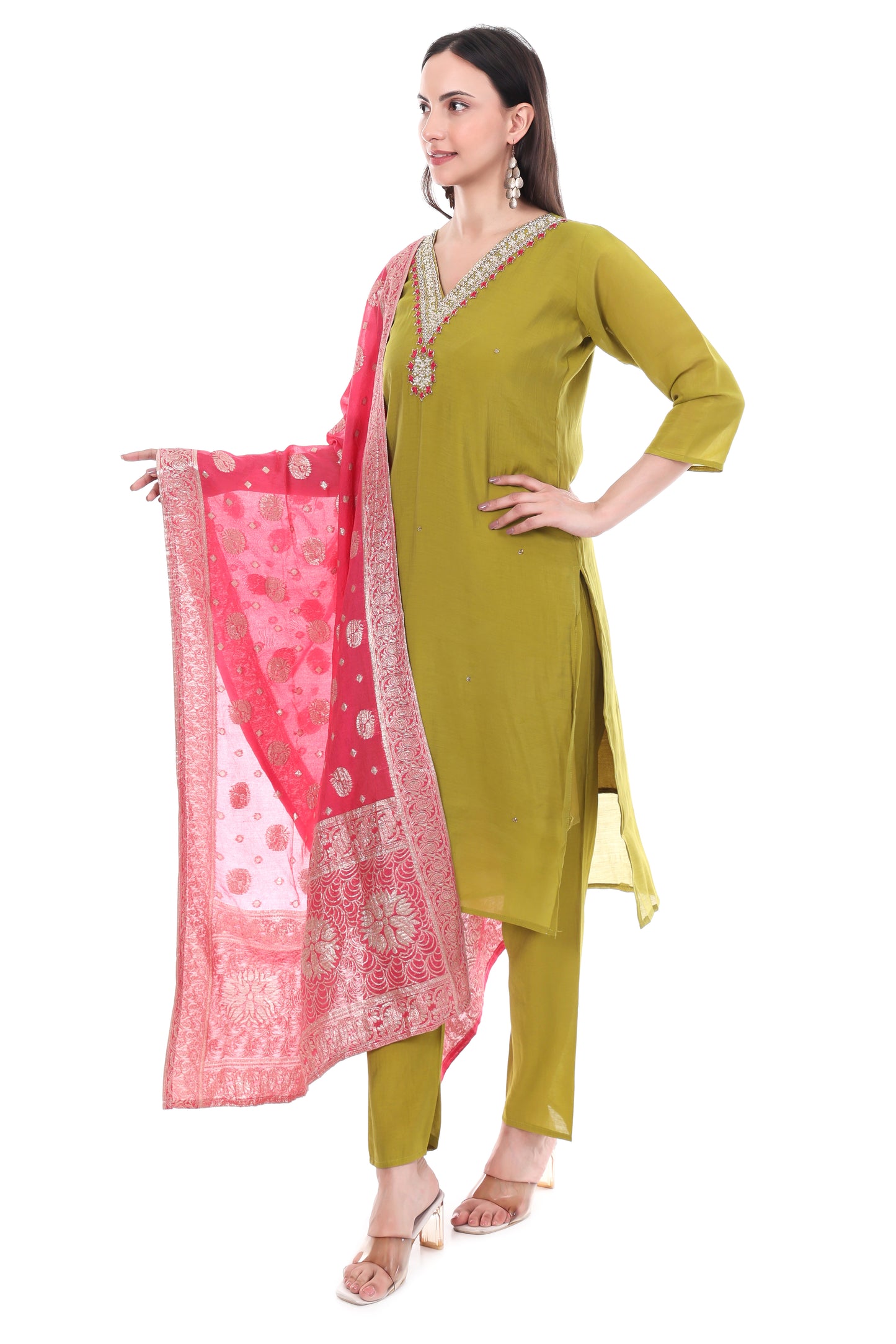 Premium Ethnic Embroidered Kurta Suit Set