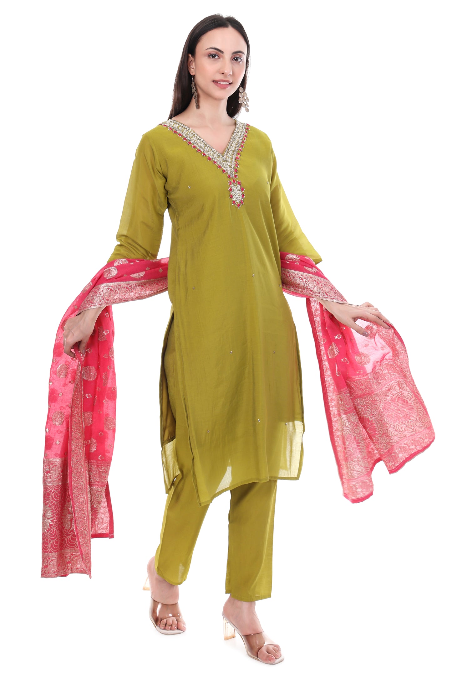 Premium Ethnic Embroidered Kurta Suit Set