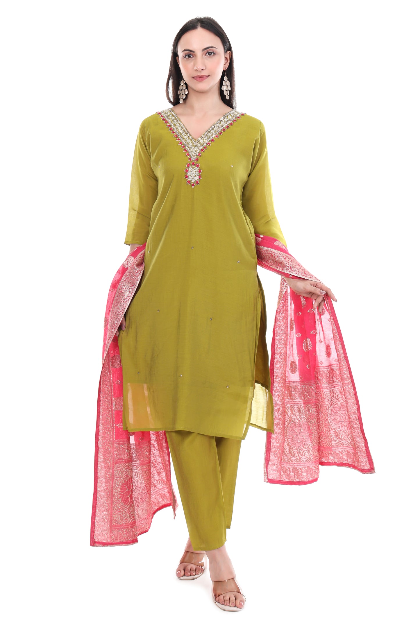 Premium Ethnic Embroidered Kurta Suit Set
