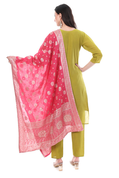 Premium Ethnic Embroidered Kurta Suit Set