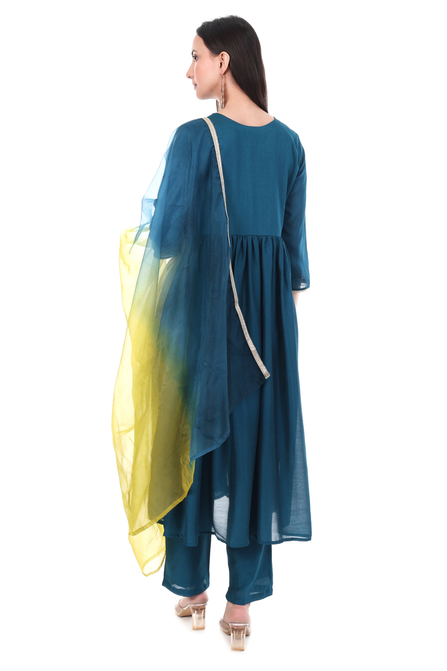 Premium Ethnic Embroidered Anarkali Set with Dupatta