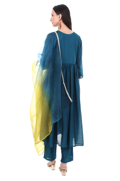 Premium Ethnic Embroidered Anarkali Set with Dupatta