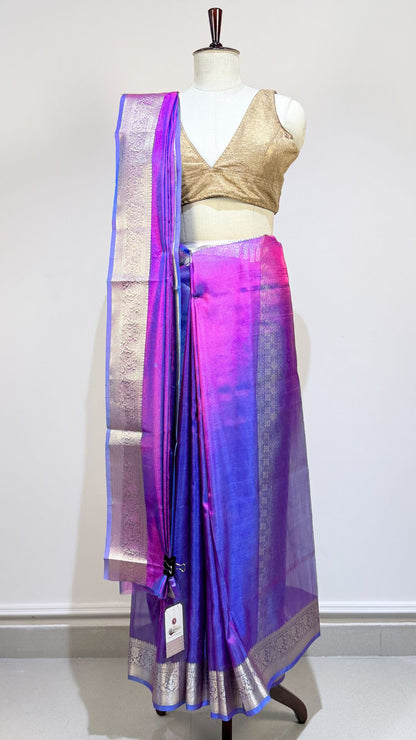 Royal Blue Banarasi Tissue Silk Saree