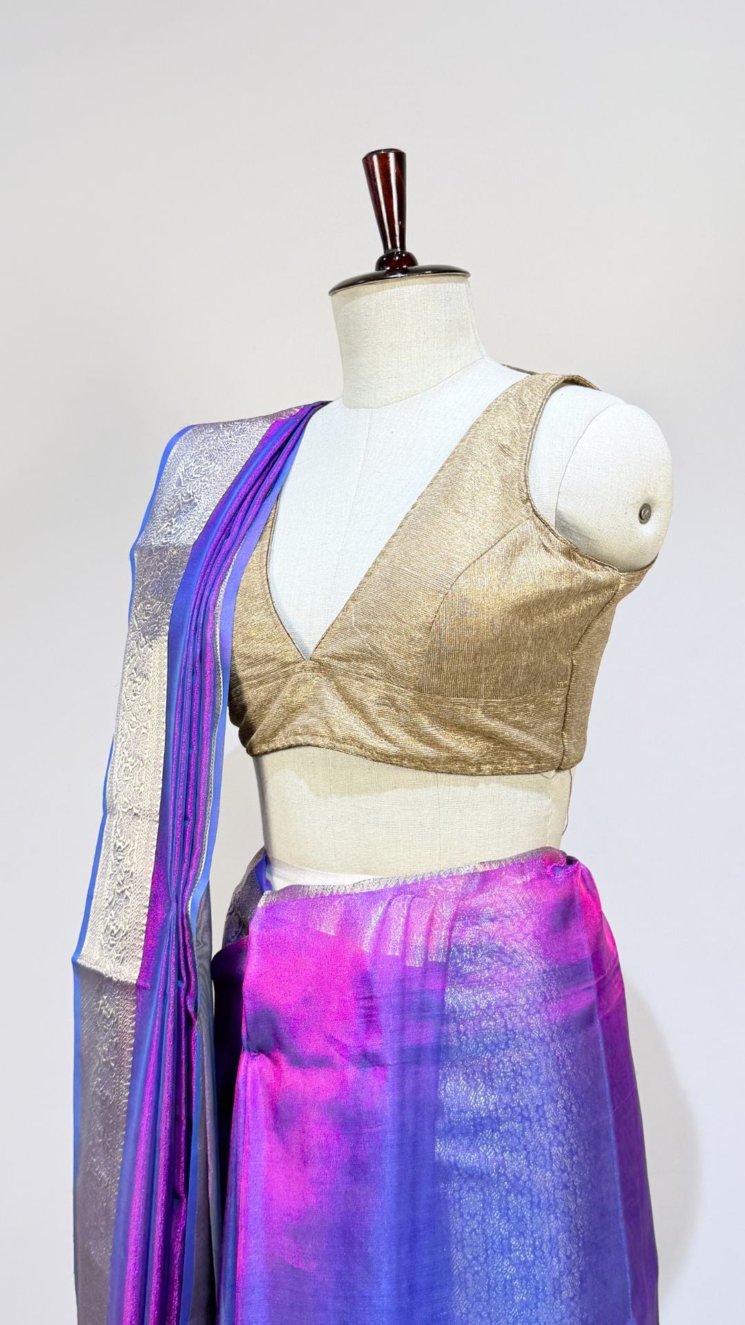 Royal Blue Banarasi Tissue Silk Saree