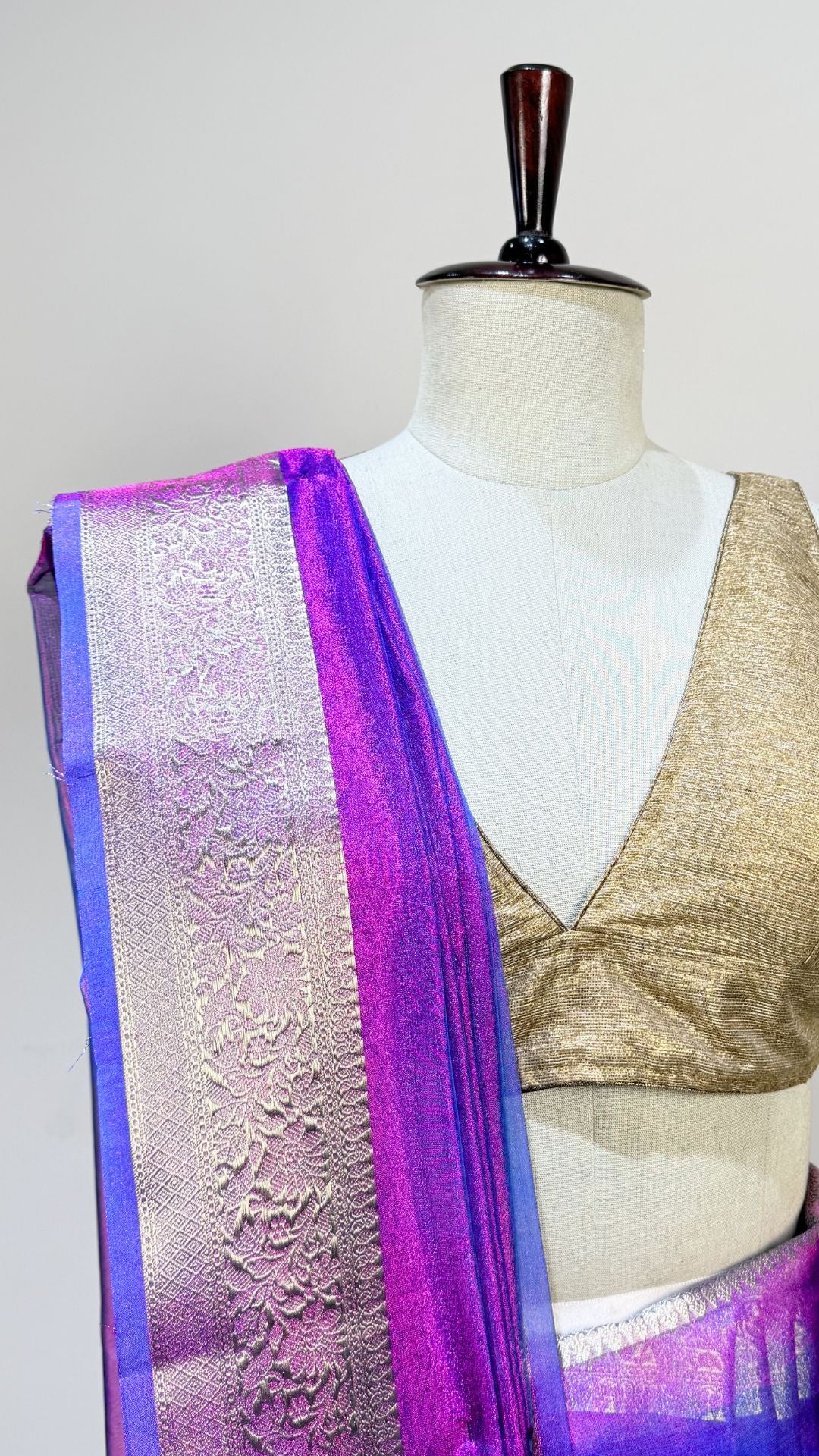 Royal Blue Banarasi Tissue Silk Saree