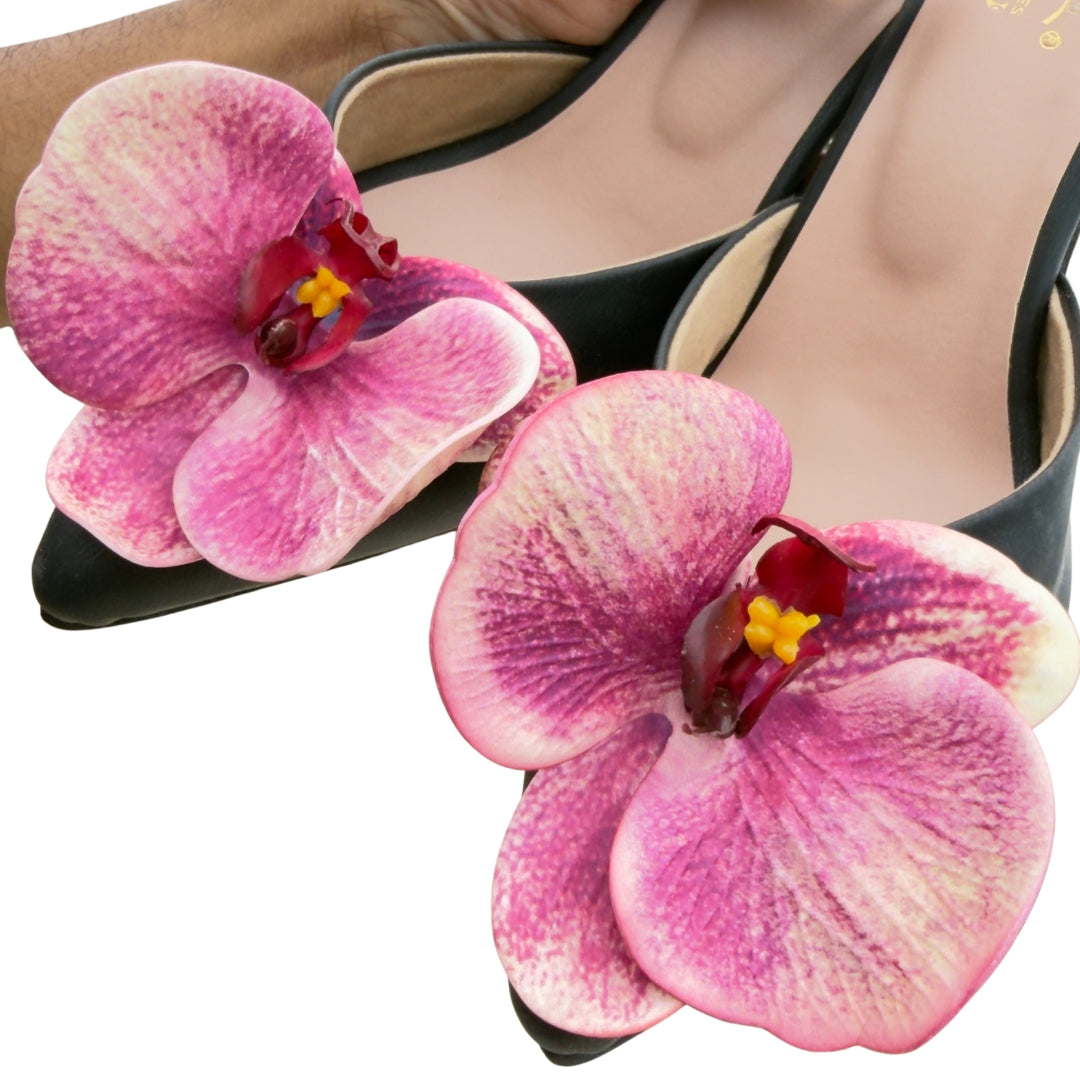 Women’s Black Floral Block Heel