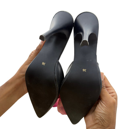 Women’s Black Floral Block Heel