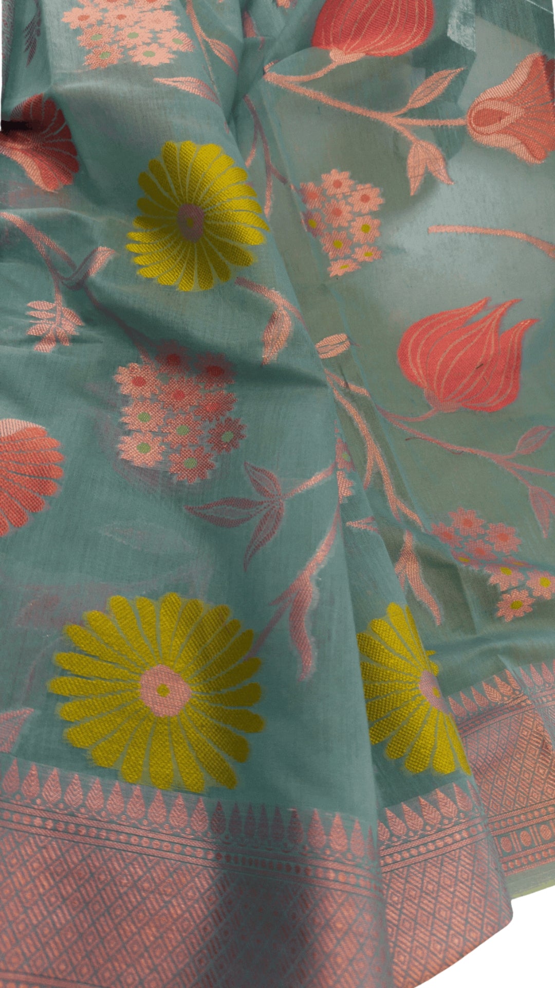 Blue Meenakari Banarasi Organza Saree
