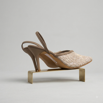 Elegant Mesh Pointed Toe Stiletto Heel Sandals