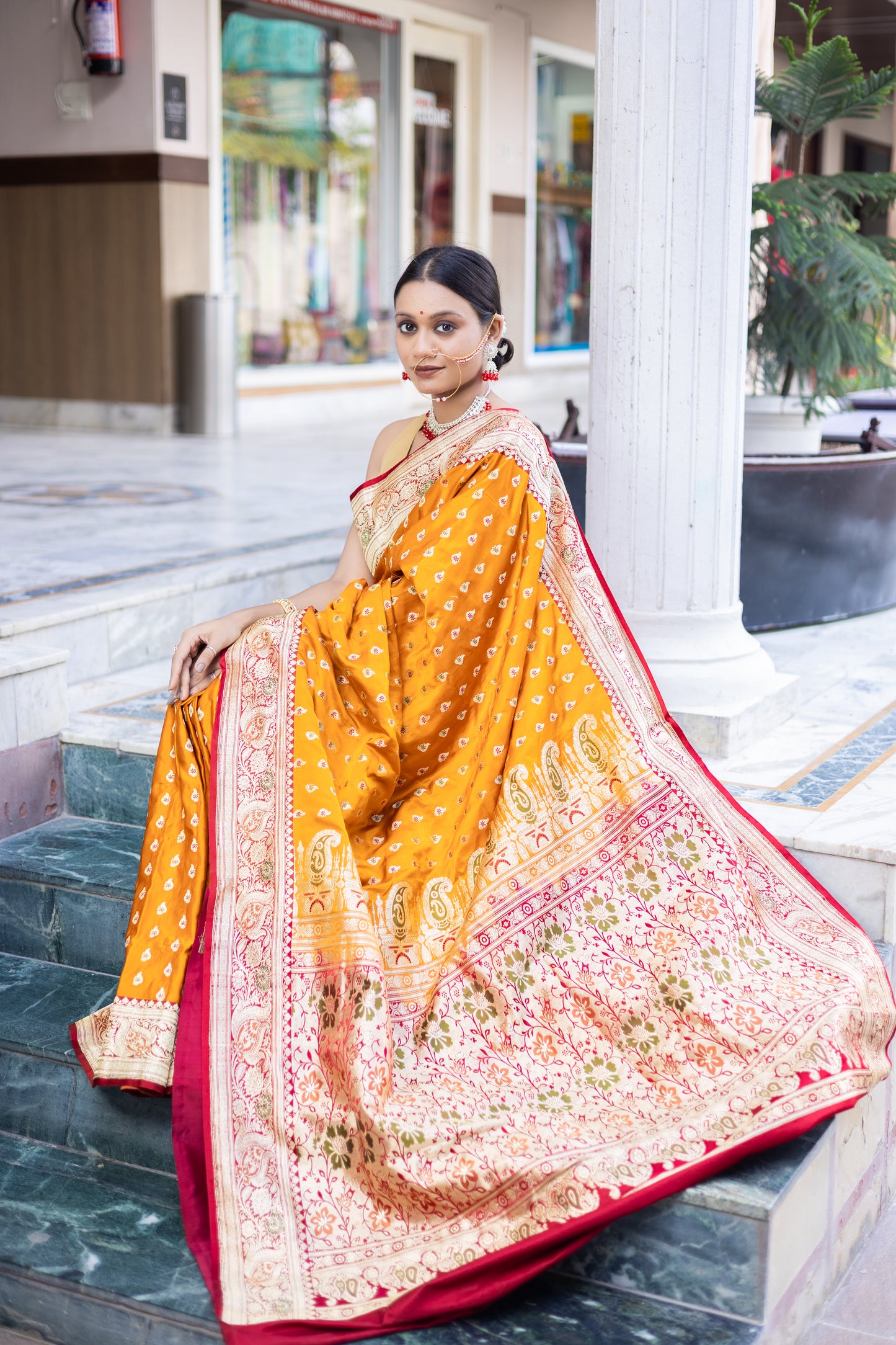 Regal Meenakari Elegance – Pure Handloom Banarasi Saree