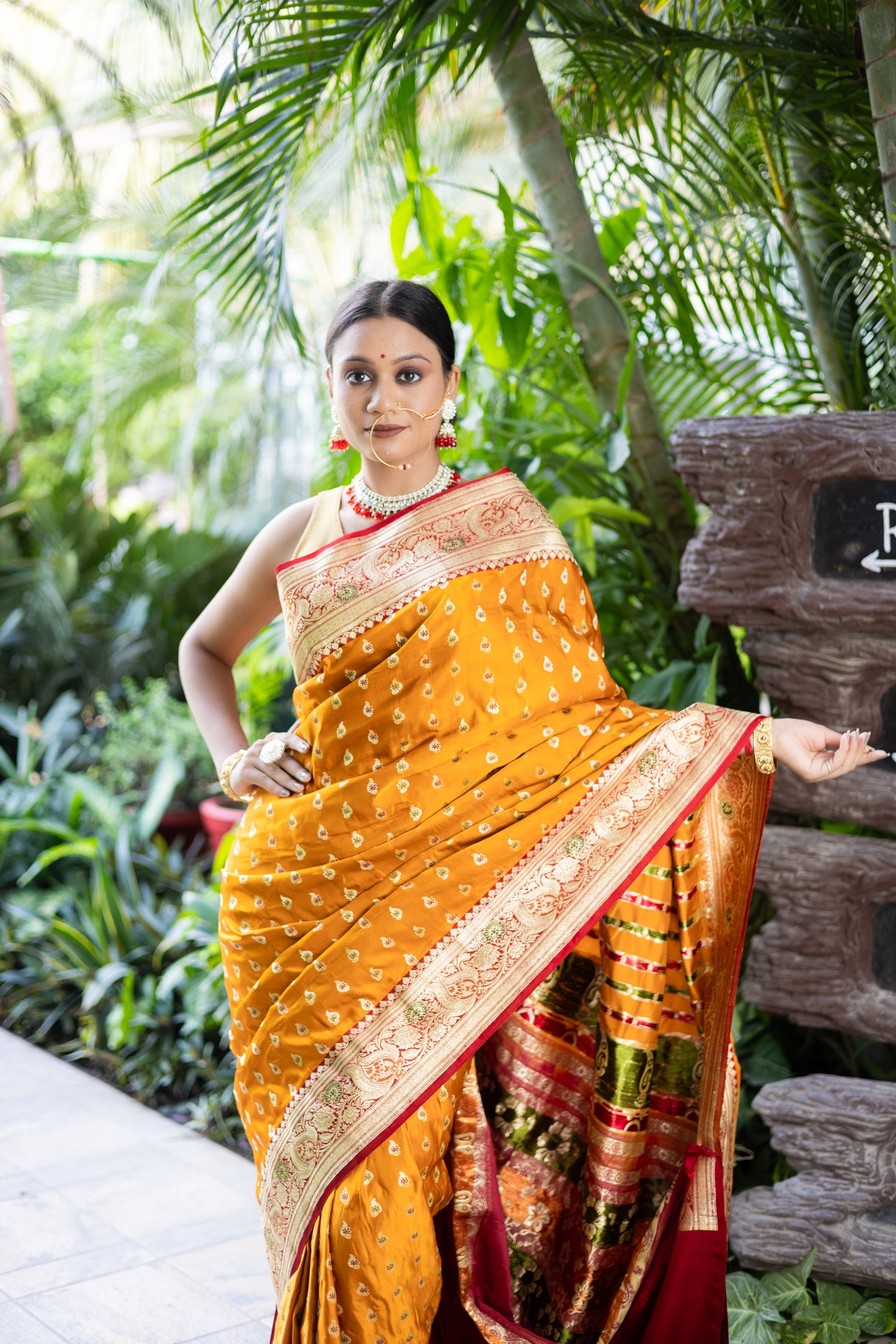 Regal Meenakari Elegance – Pure Handloom Banarasi Saree