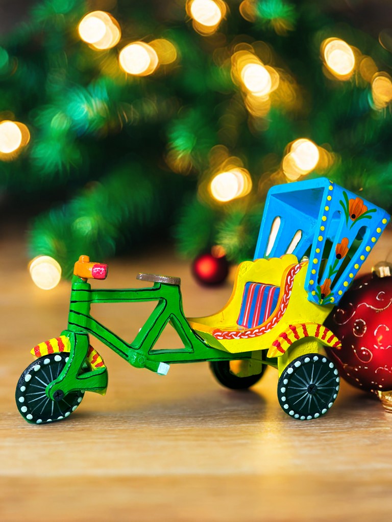 Wooden Handicraft Cycle Rickshaw Toy