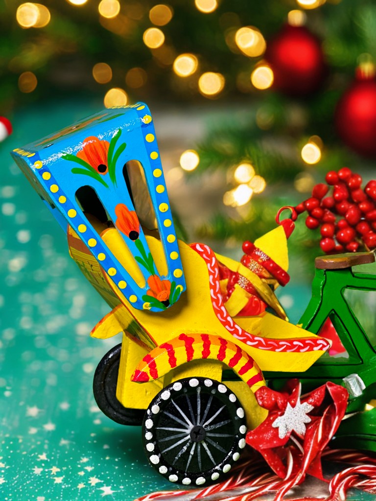 Wooden Handicraft Cycle Rickshaw Toy
