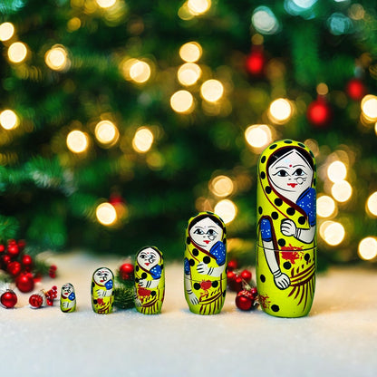 Wooden Handicraft Nesting Doll - Set of 5
