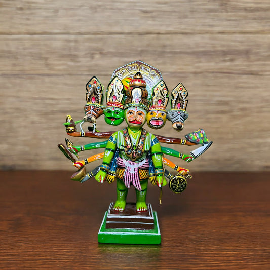 Wooden Handicraft Panchmukhi Hanuman