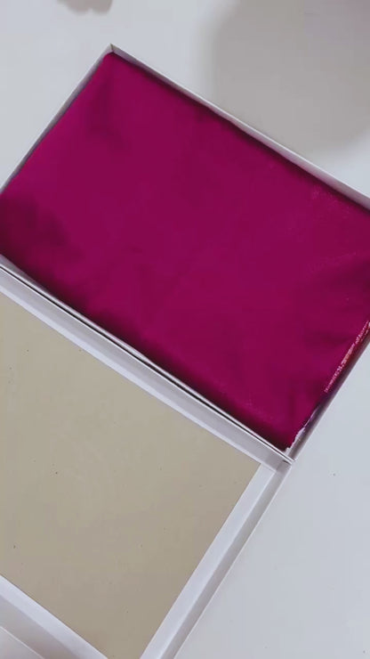 Luxurious Rani Pink Banarasi Katan Silk Saree with Gold Zari Work