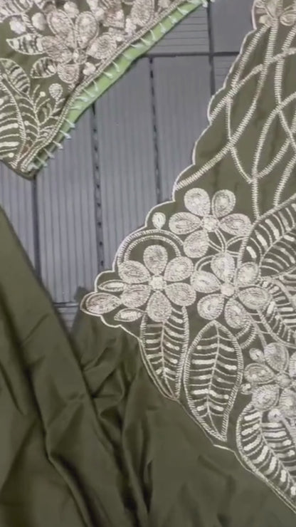 Ready-to-Wear Star Georgette Saree with Intricate Sequined Blouse