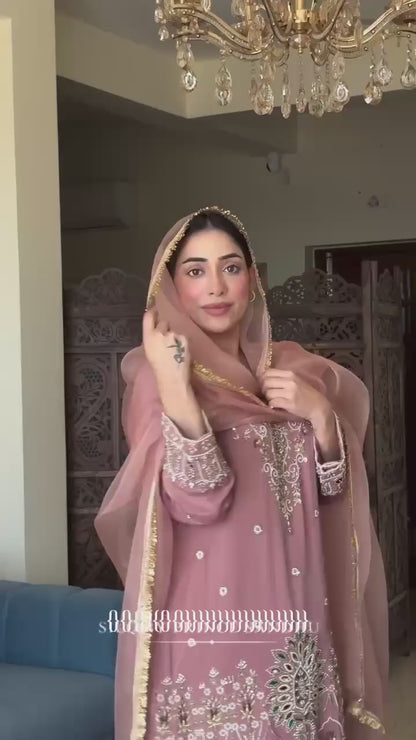 Exclusive Embroidered 3 Pices Pant Pair With Dupatta