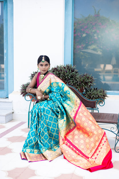 Pandadi Saree Women's Paithani Silk Saree