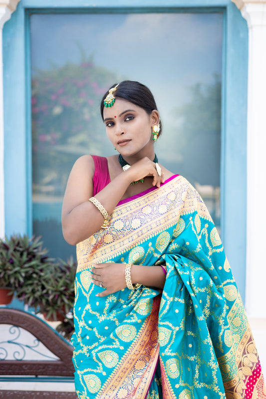 பண்டாடி சேலை பெண்கள் பைத்தானி பட்டு சேலை