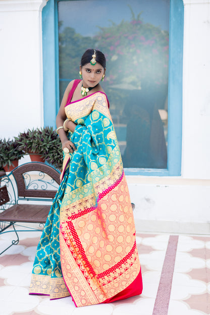 Pandadi Saree Women's Paithani Silk Saree